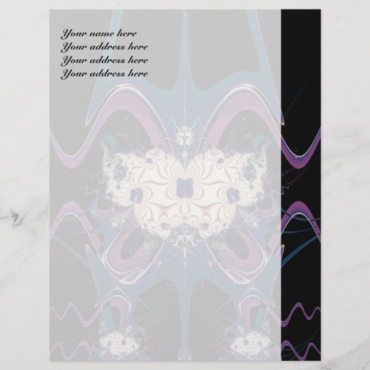 Lila Leerraum - individueller Letterhead Briefkopf (Vorderseite)
