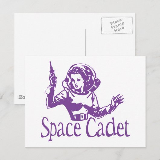 Lila Leertaste Postkarte (Vorne/Hinten)