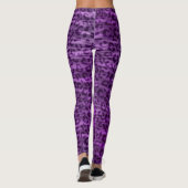 Lila Leggings Animal Print Jaguar Dschungel (Rückseite)