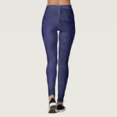 Lila Leggings aus geschädigtem Leder (Rückseite)