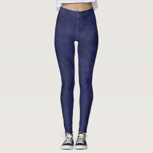 Lila Leggings aus geschädigtem Leder