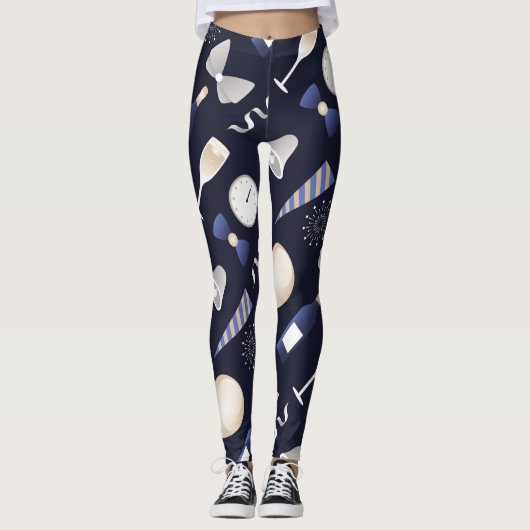 lila Leggings für neue Jahre (Vorderseite)