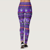 Lila Leggings Halloween-Party aus gestricktem Horr (Rückseite)