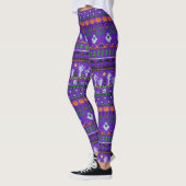 Lila Leggings Halloween-Party aus gestricktem Horr (Links)
