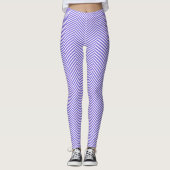 Lila Leggings im Zickzack Herringbone-Stil (Vorderseite)