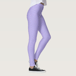 Lila Leggings im Zickzack Herringbone-Stil