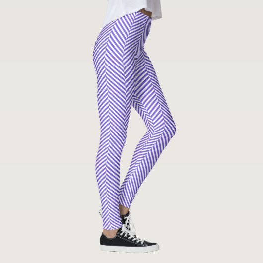 Lila Leggings im Zickzack Herringbone-Stil (Rechts)