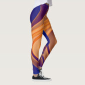 Lila Leggings mit blauem Tan (Rechts)