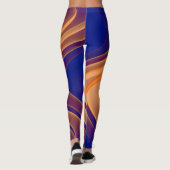 Lila Leggings mit blauem Tan (Rückseite)