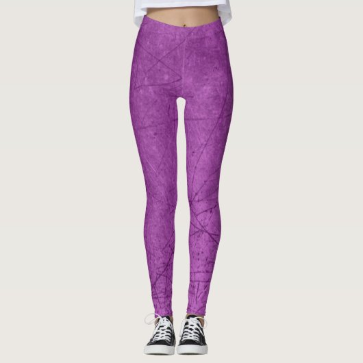 Lila Leggings mit Scratch wie Aussehen (Vorderseite)
