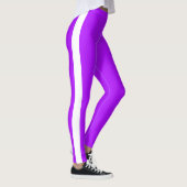 Lila Leggings mit weißem Streifen - Farbgebung (Rechts)