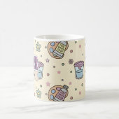Lila Lehrer Kunstbedarf Muster  Kaffeetasse (Mittel)