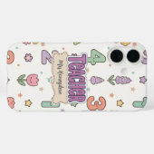 Lila Lehrer Schul Zahlen Muster  Case-Mate iPhone Hülle (Rückseite (Horizontal))