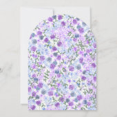 Lila & leicht Blue Rose Garden Wedding Arches Einladung (Rückseite)