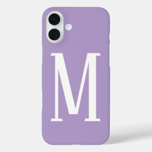 Lila leichte Monogramme Name Cooles Geschenk Gastg iPhone 16 Plus Hülle