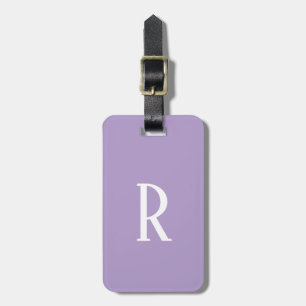 Lila leichte Monogramme Name Cooles Geschenk Gastg Gepäckanhänger