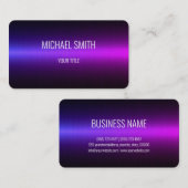 Lila Leichtmetalllook Visitenkarte (Vorne/Hinten)