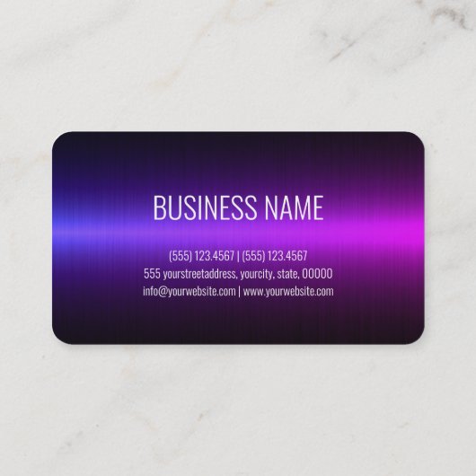 Lila Leichtmetalllook Visitenkarte (Rückseite)