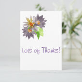 Lila Leidenschaft Dankeskarte (Stehend Vorderseite)