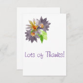 Lila Leidenschaft Dankeskarte (Vorne/Hinten)