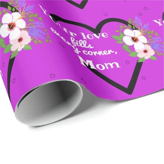 Lila Leidenschaft für den Muttertag Geschenkpapier (Rolleneckpunkt)