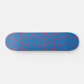 lila Leidenschaft Gefühl Blaumond Kreismuster Skateboard (Horizontal)