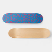lila Leidenschaft Gefühl Blaumond Kreismuster Skateboard (Horizontal)