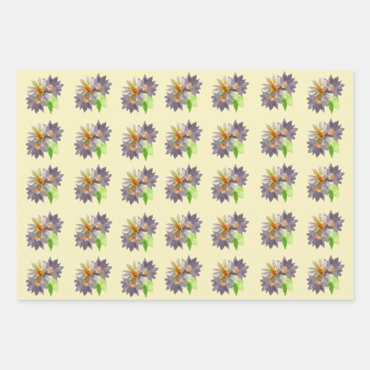 Lila Leidenschaft Geschenkpapier Set (Vorderseite)