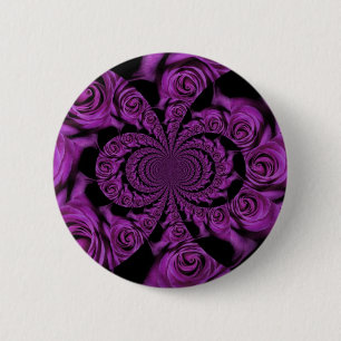 Lila Leidenschaft: Königliche Romanze Rosen Button