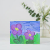 Lila Leidenschaft Postkarte (Stehend Vorderseite)