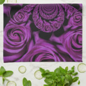 Lila Leidenschaft: Royal Romance Rose individuell Handtuch (Gefaltet)