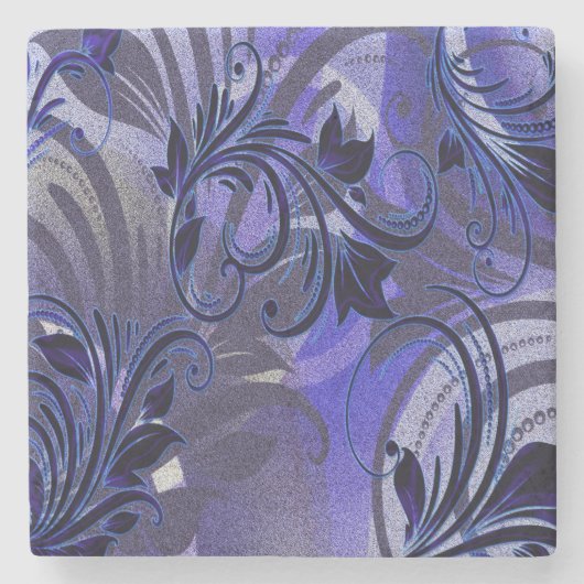 Lila Leidenschaft Steinuntersetzer (Vorderseite)