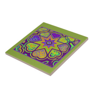 'Lila Leidenschaft' Trivet/Tile Fliese