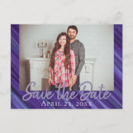 Lila Leidenschaft | Violet Lavendel Plum Brushstro Ankündigungspostkarte