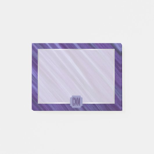 Lila Leidenschaft | Violet Lavendel Plum Brushstro Post-it Klebezettel (Vorderseite)