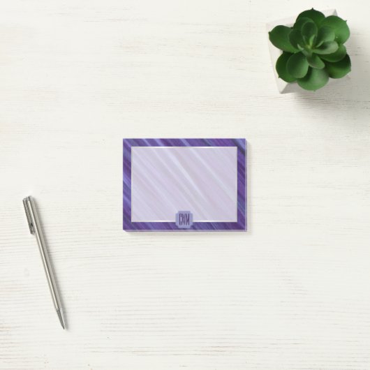 Lila Leidenschaft | Violet Lavendel Plum Brushstro Post-it Klebezettel (Büro)