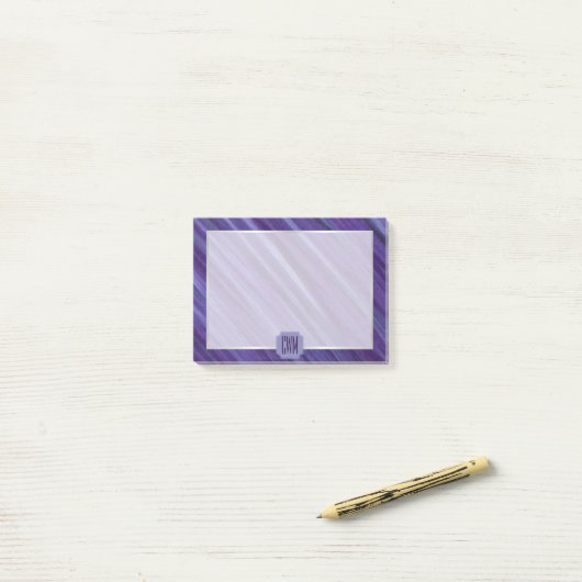 Lila Leidenschaft | Violet Lavendel Plum Brushstro Post-it Klebezettel (Auf Schreibtisch)