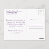 Lila Leidenschaft | Violet Lavendel Plum Brushstro Postkarte (Rückseite)