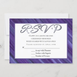 Lila Leidenschaft | Violet Lavendel Plum Brushstro RSVP Karte