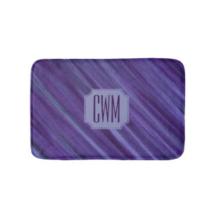 Lila Leidenschaft Violett Pinsel Monogramm Badematte