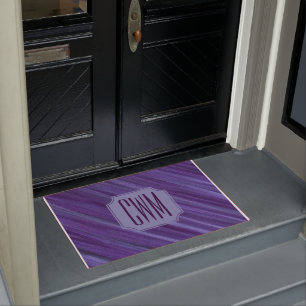 Lila Leidenschaft Violett Pinsel Monogramm Fußmatte