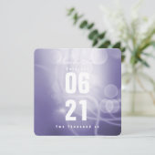 Lila Leidensfeier|Hochzeit |Save the Date (Stehend Vorderseite)