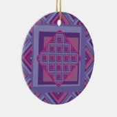 Lila Leidenslavenfelder Diamantenkunst Keramik Ornament (Rechts)