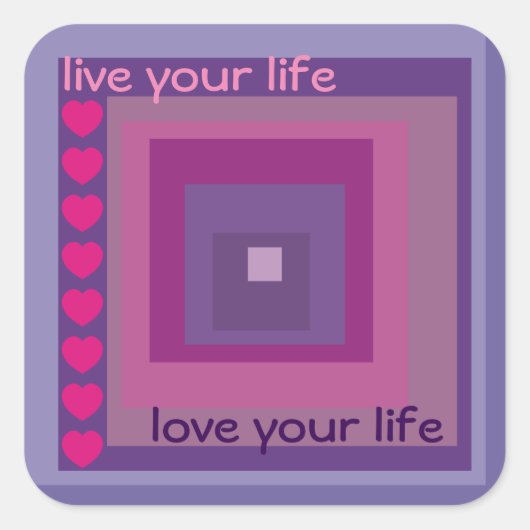 lila Leidenslavenfelder Diamantenkunst Quadratischer Aufkleber (Vorderseite)