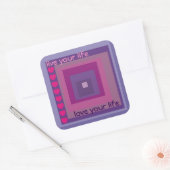 lila Leidenslavenfelder Diamantenkunst Quadratischer Aufkleber (Umschlag)