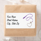 Lila Leine und Herzkette (Insitu)