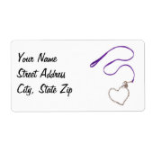 Lila Leine und Herzkette (Vorne)