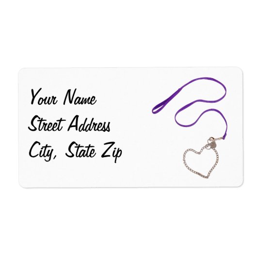 Lila Leine und Herzkette (Vorne)