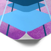 Lila Leinwand Blue Geometric AP0010 Posters Poster (Ecke)
