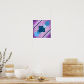 Lila Leinwand Blue Geometric AP0010 Posters Poster (Küche)